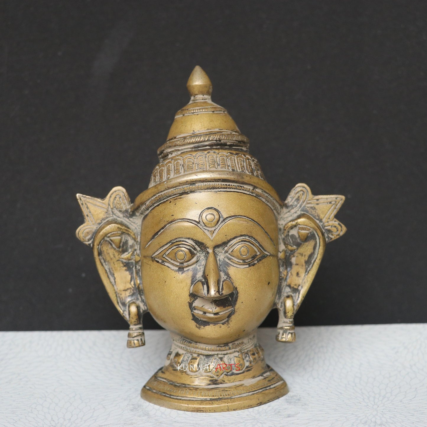 Brass Shiva Gauri Mukhlingam Face Mask