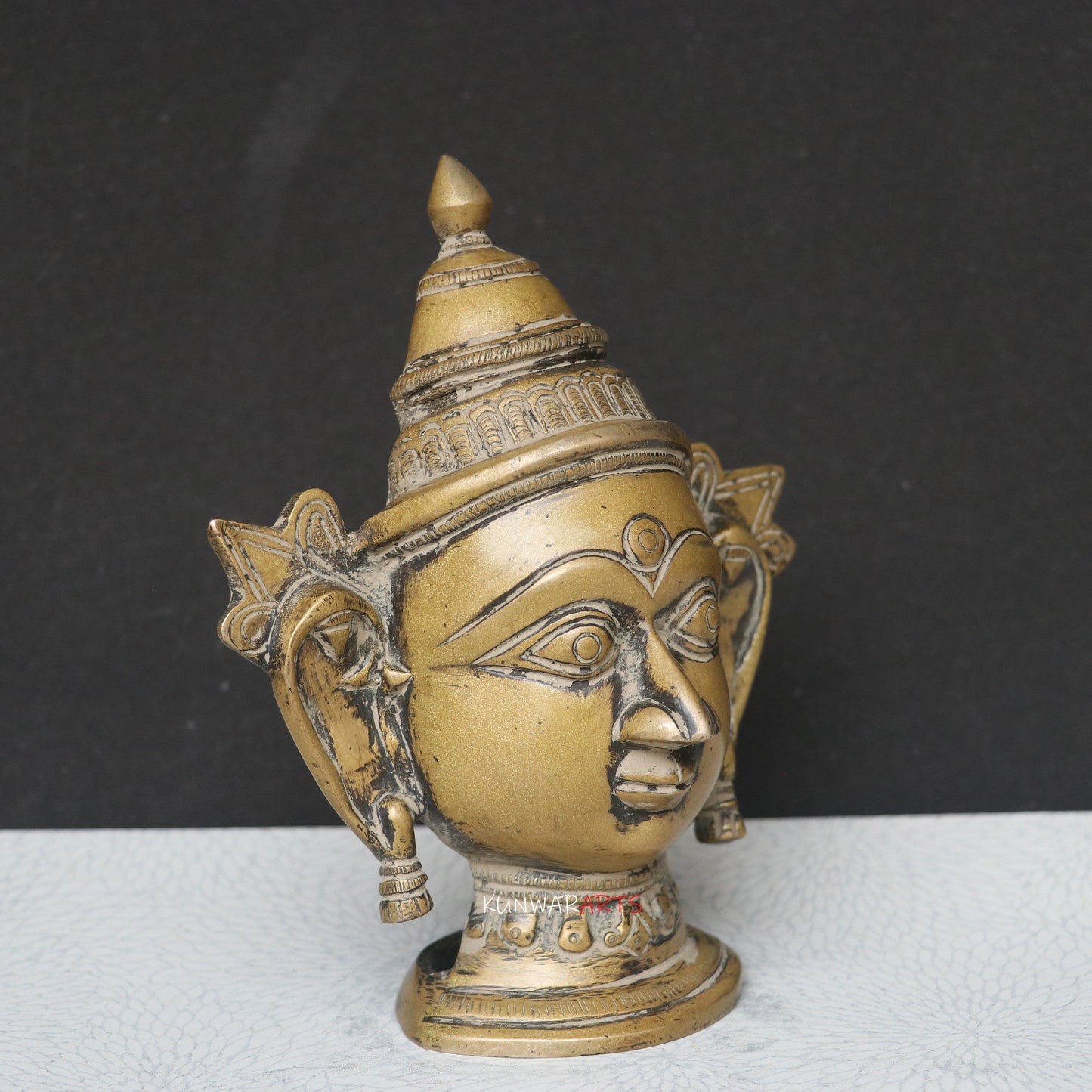 Brass Shiva Gauri Mukhlingam Face Mask