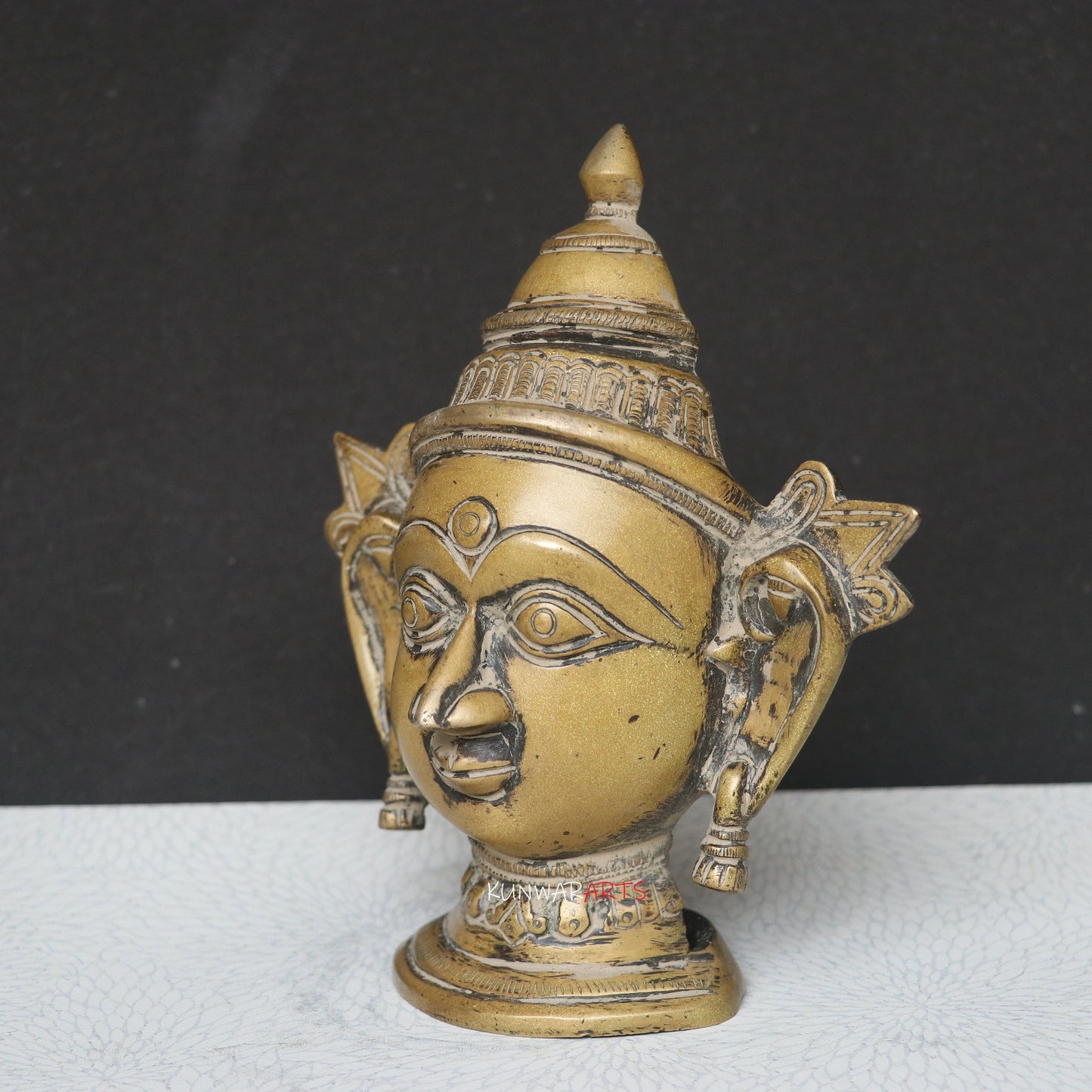 Brass Shiva Gauri Mukhlingam Face Mask