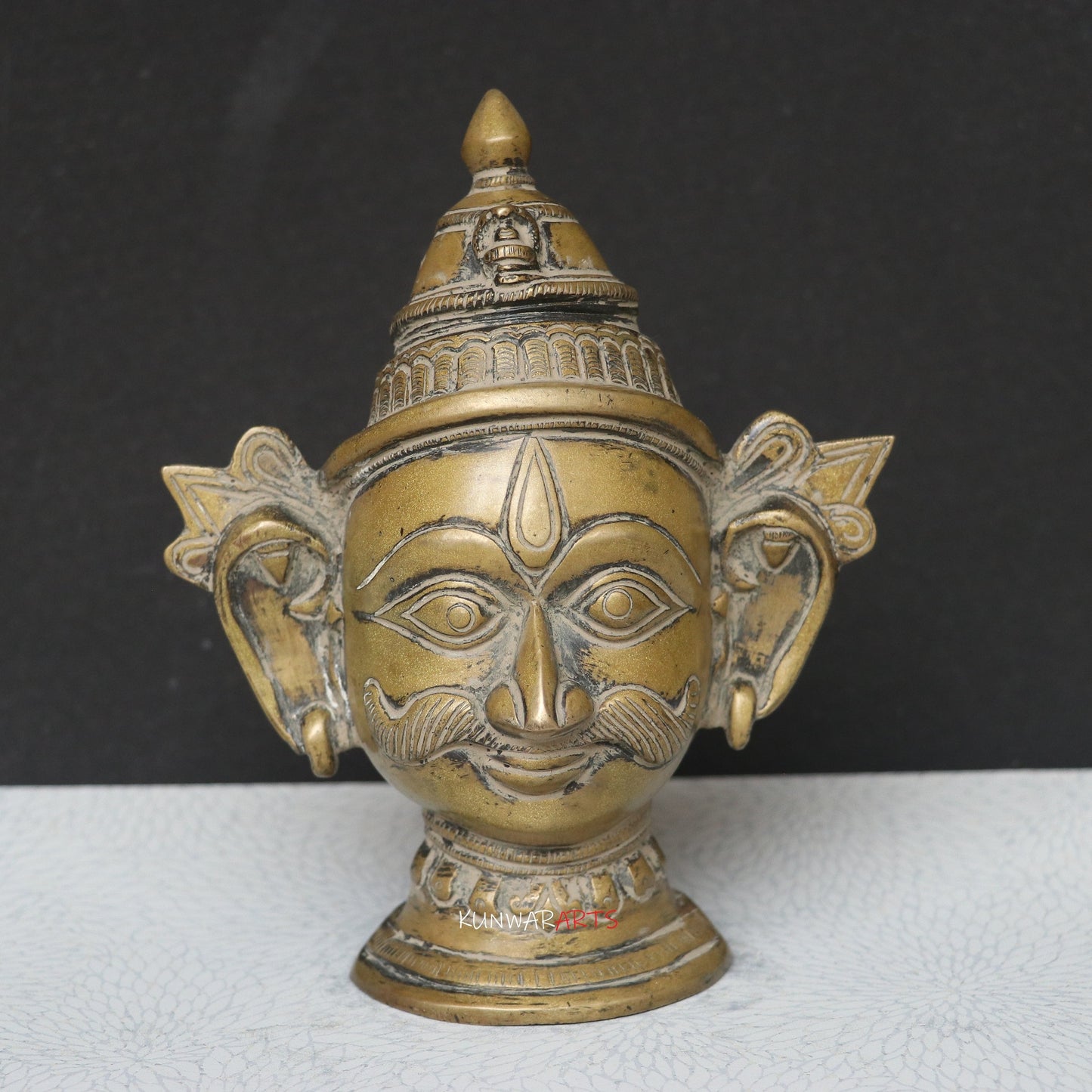 Brass Shiva Gauri Mukhlingam Face Mask
