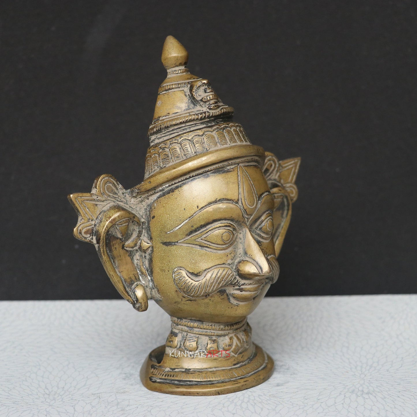 Brass Shiva Gauri Mukhlingam Face Mask