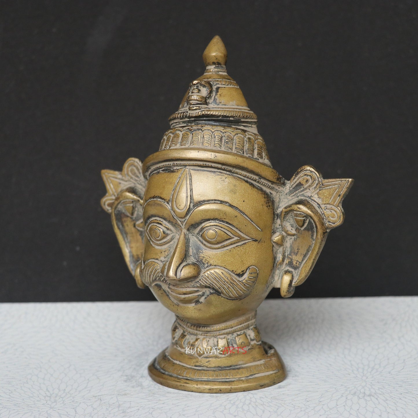 Brass Shiva Gauri Mukhlingam Face Mask