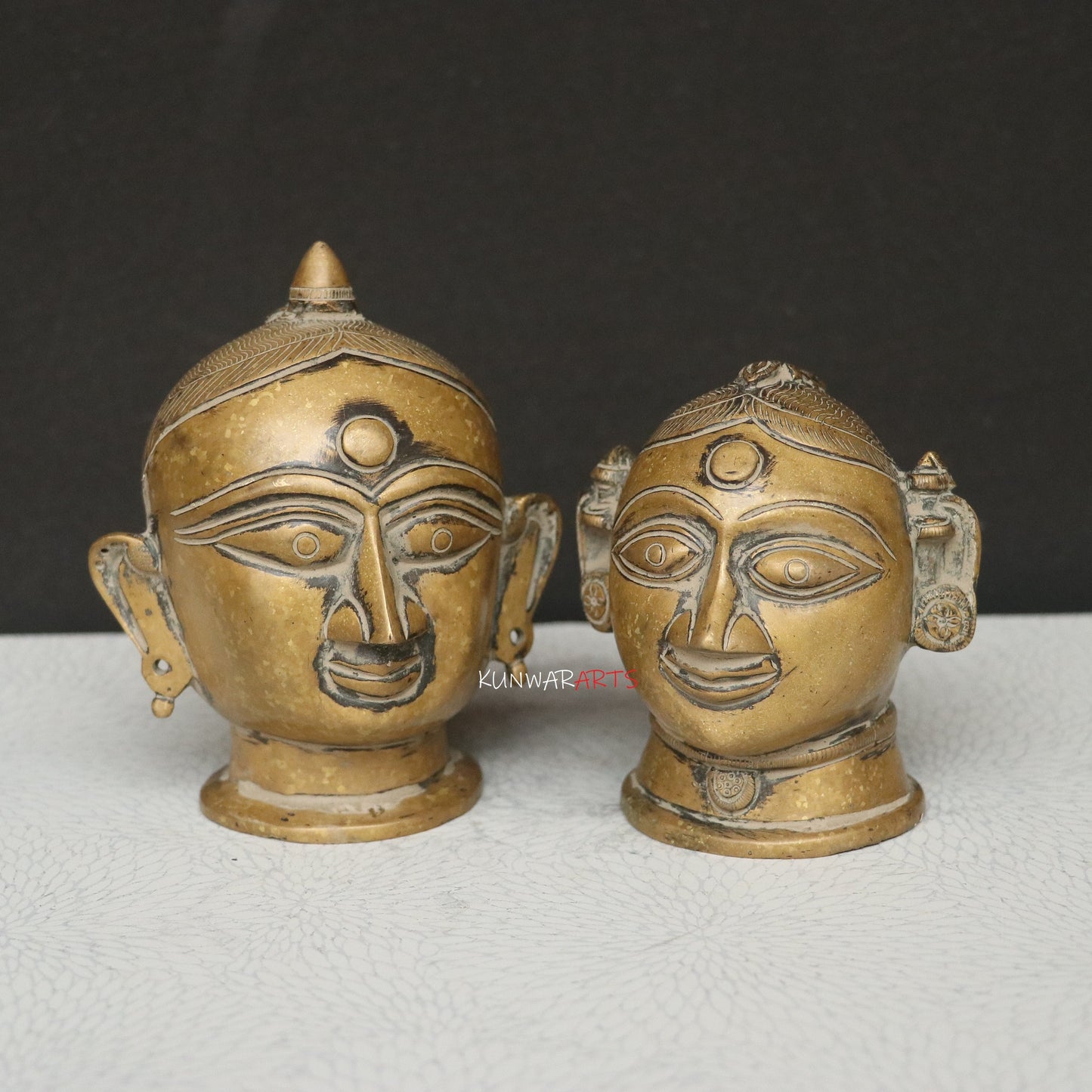 Brass Shiva Gauri Mukhlingam Head