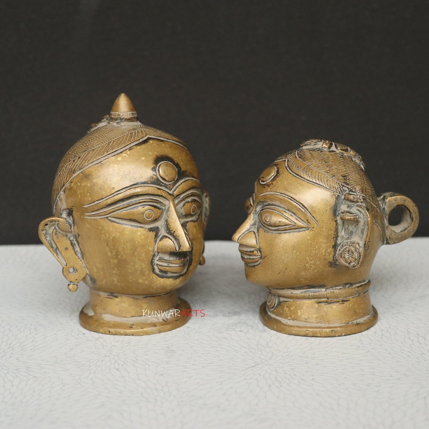 Brass Shiva Gauri Mukhlingam Head