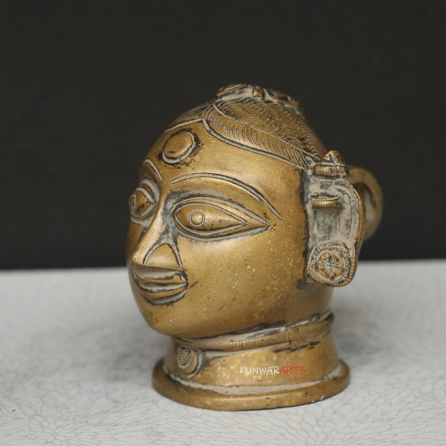 Brass Shiva Gauri Mukhlingam Head