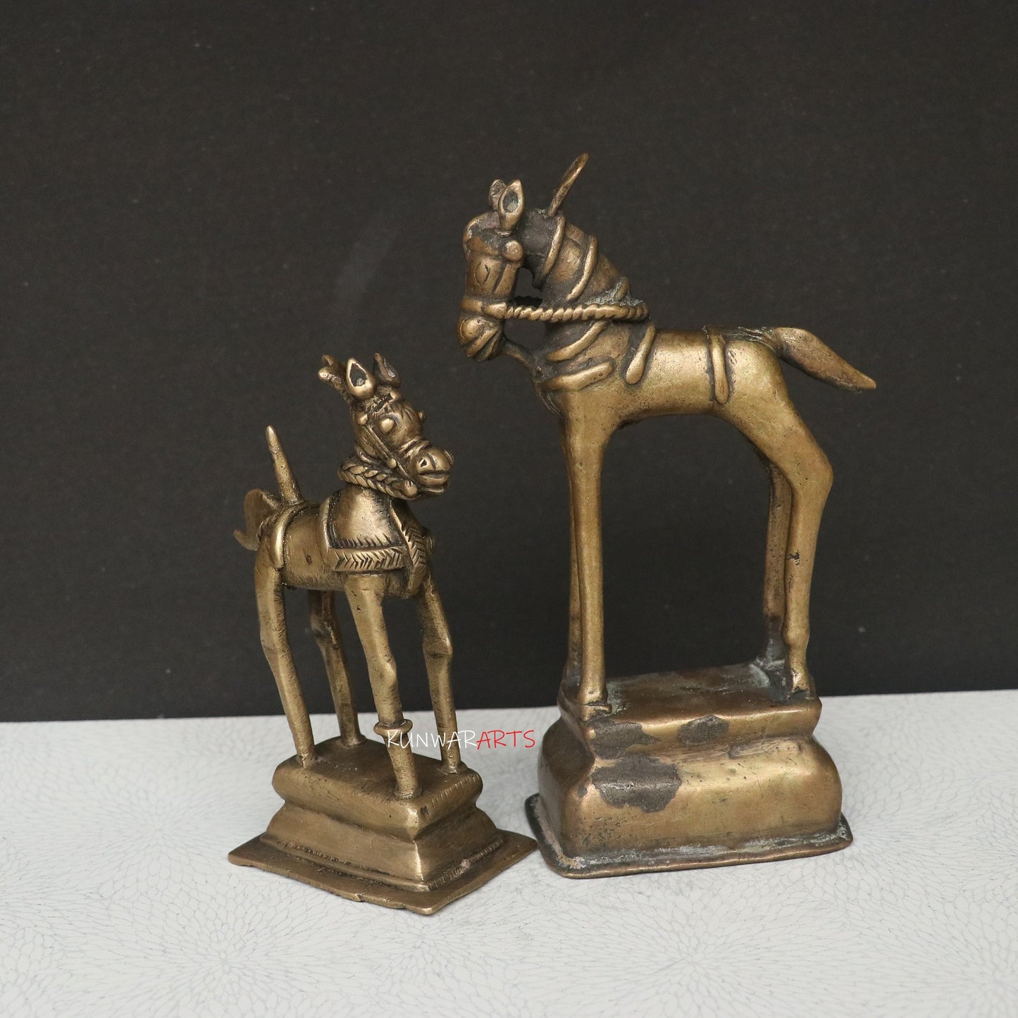 Timeless Elegance in Brass The Charm of Horse Décor Brass Pair