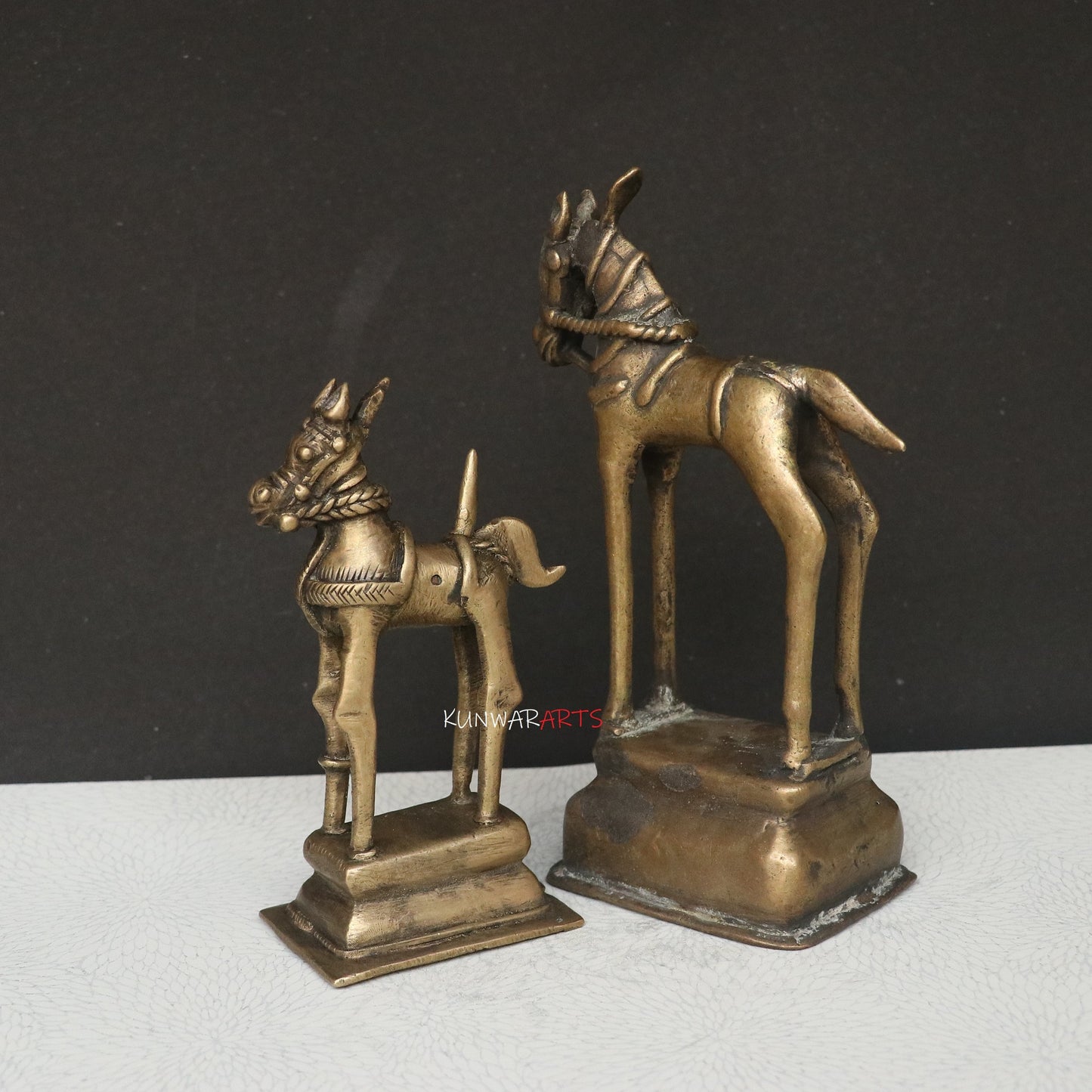 Timeless Elegance in Brass The Charm of Horse Décor Brass Pair