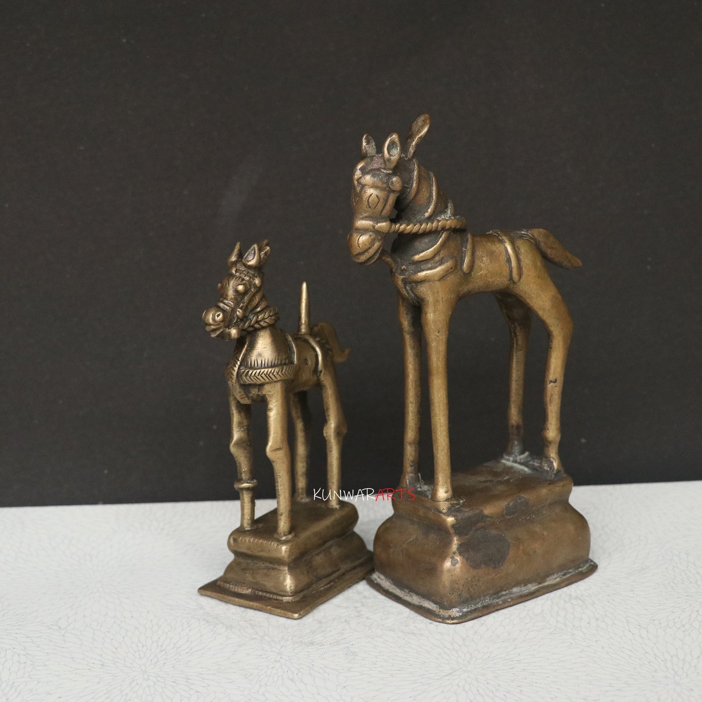 Timeless Elegance in Brass The Charm of Horse Décor Brass Pair