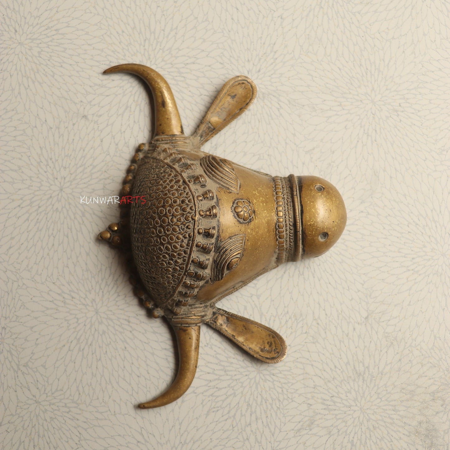 Décor Brass Bull Mask Wall Hanging