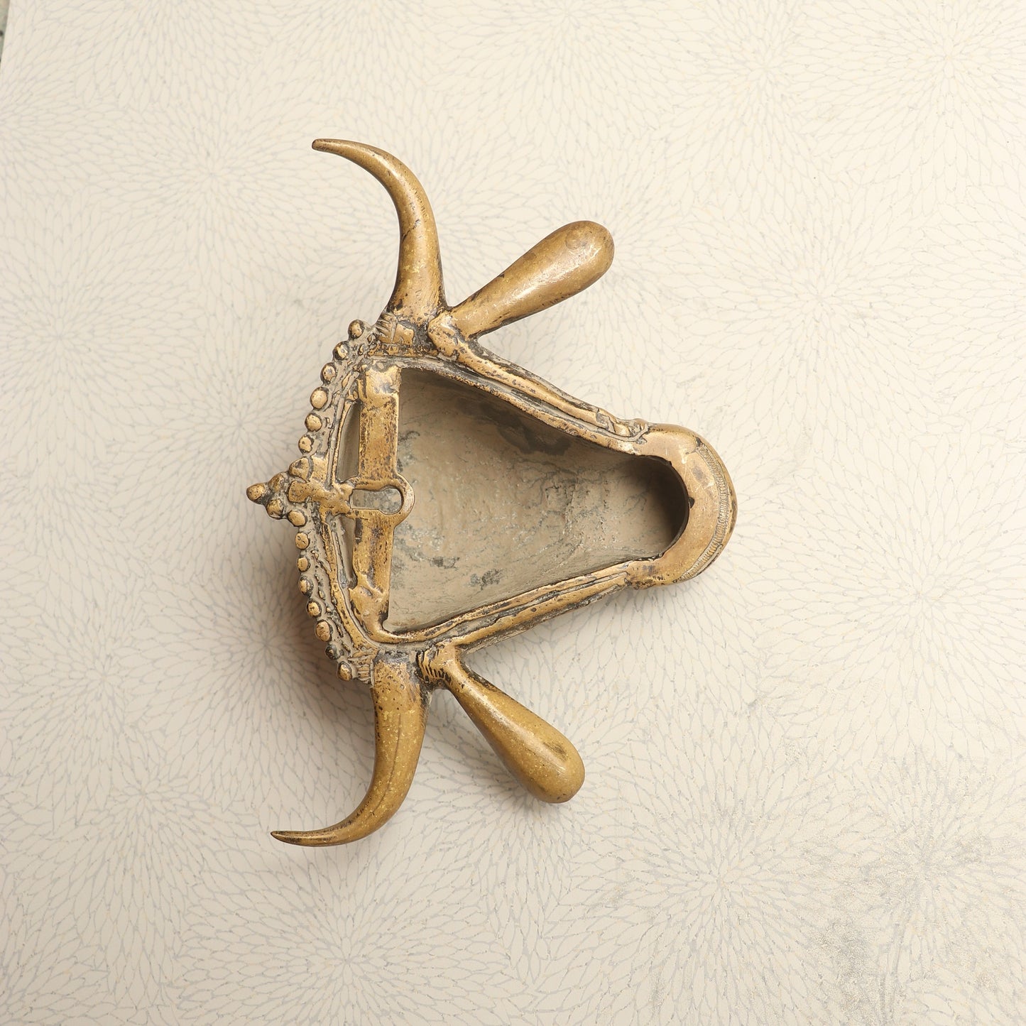 Décor Brass Bull Mask Wall Hanging