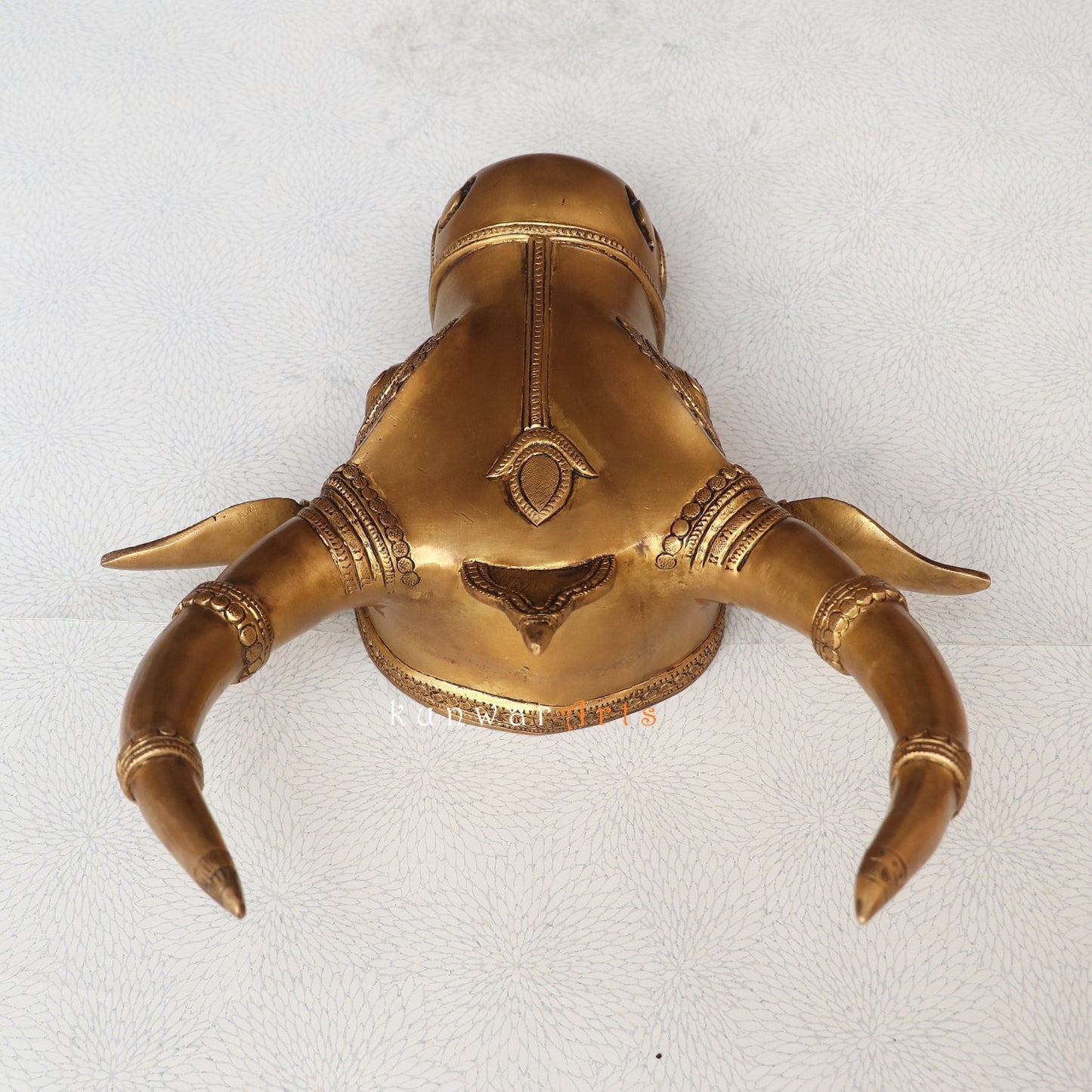 Decorative Brass Bull Mask Wall Hanging Accent