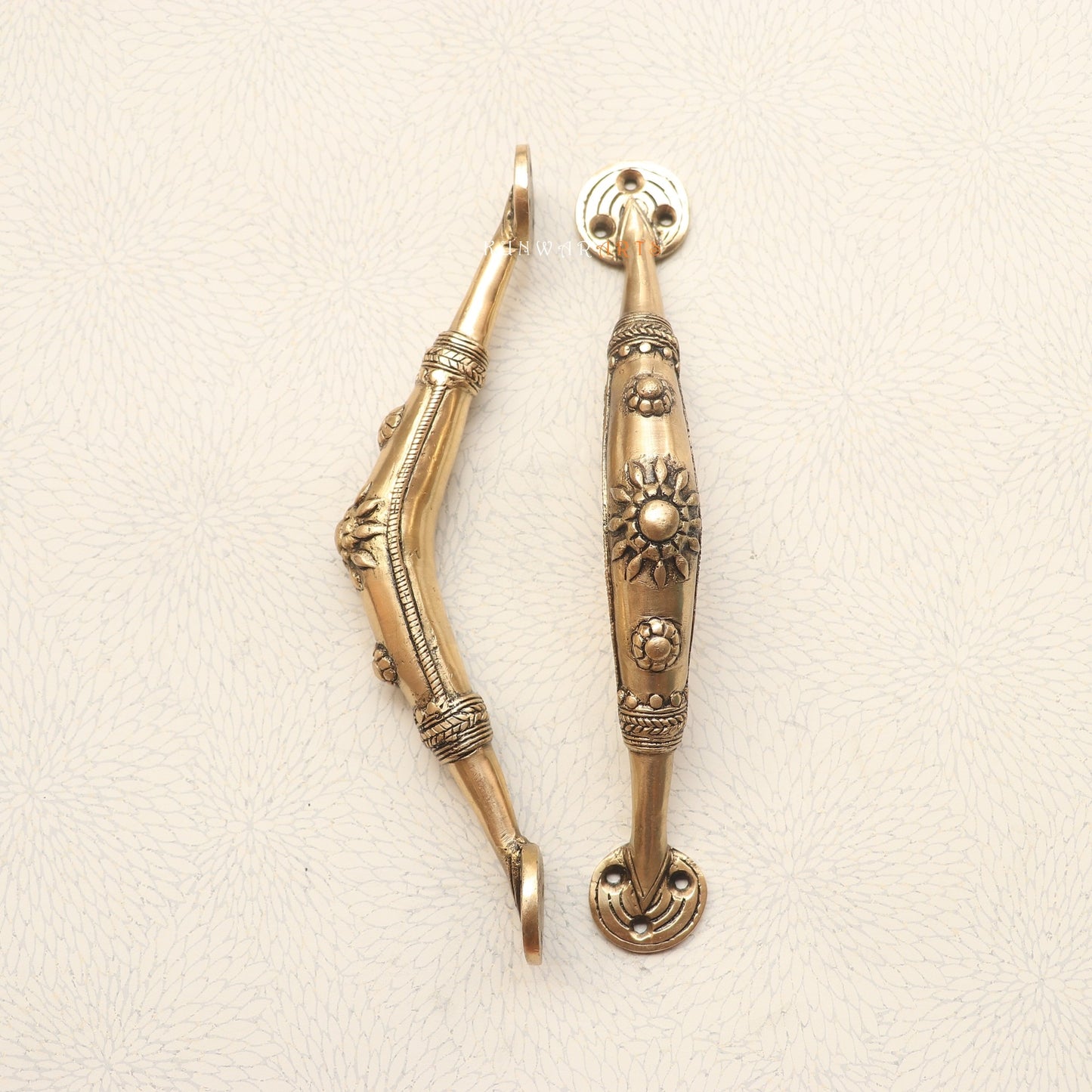 Brass Tribal Door Handles – The Floral Touch