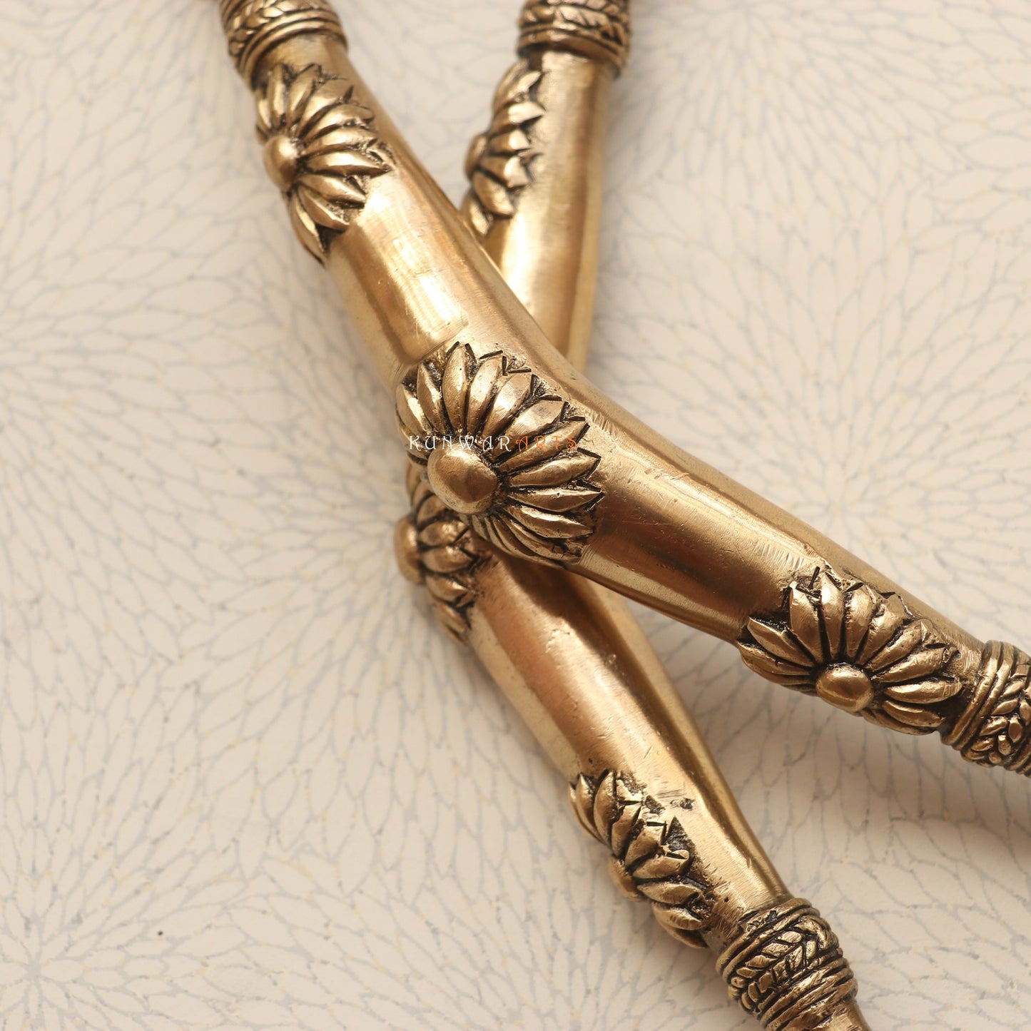 Brass Floral Door Handles