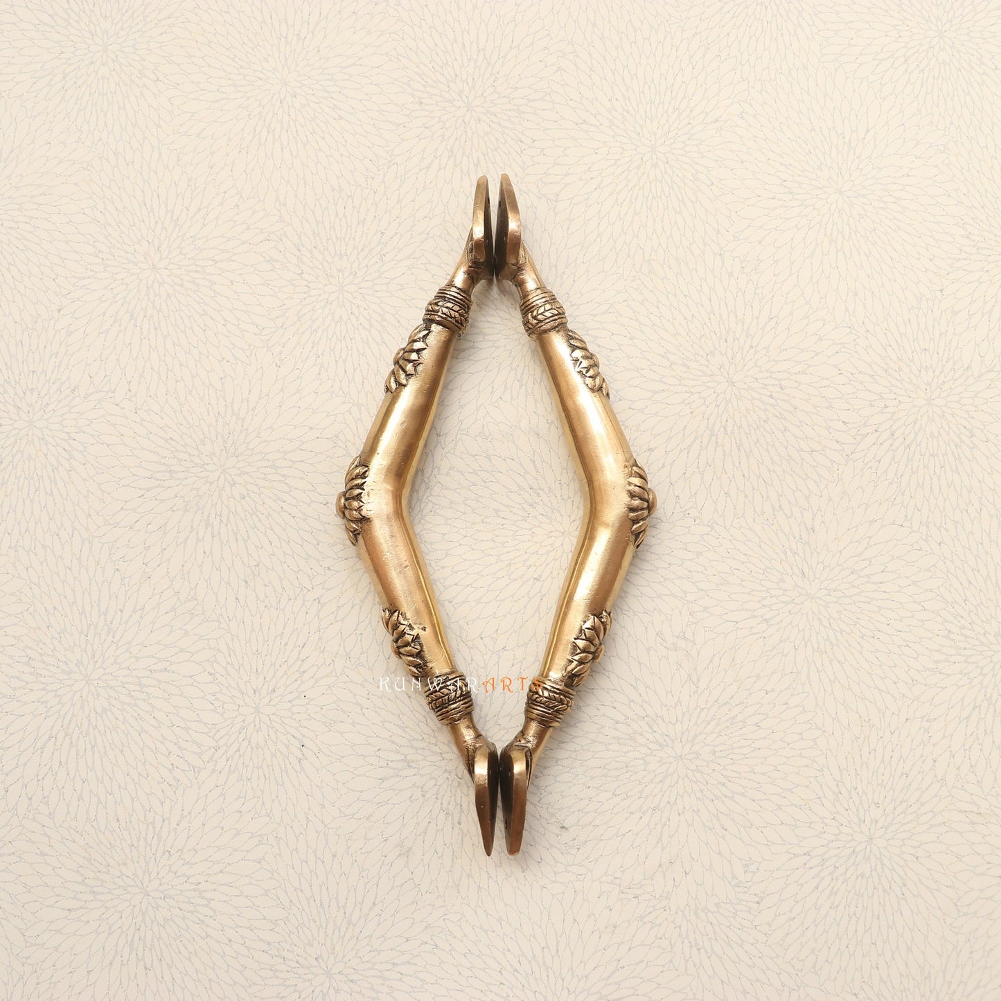 Brass Floral Door Handles