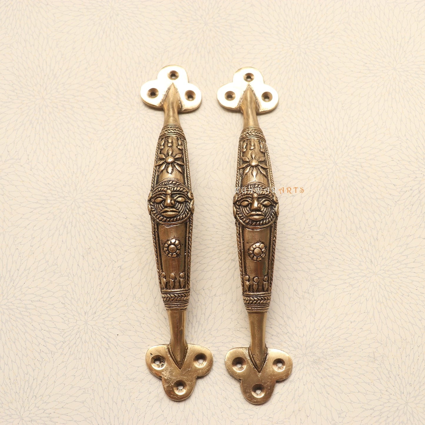 Graceful Entrances Brass Tribal Door Handles