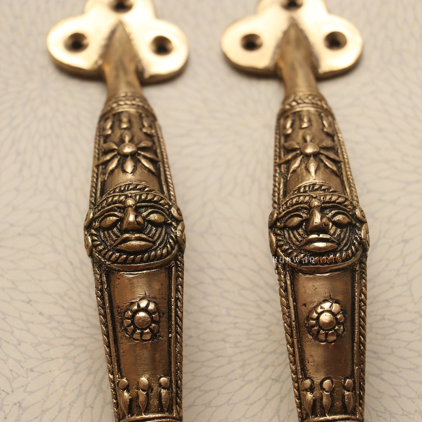 Graceful Entrances Brass Tribal Door Handles
