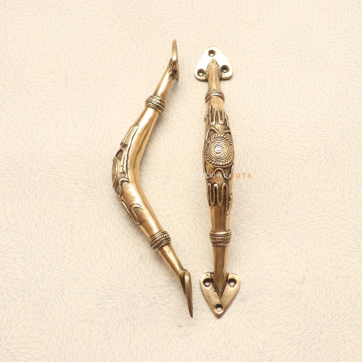 Tribal Brass Door Handles