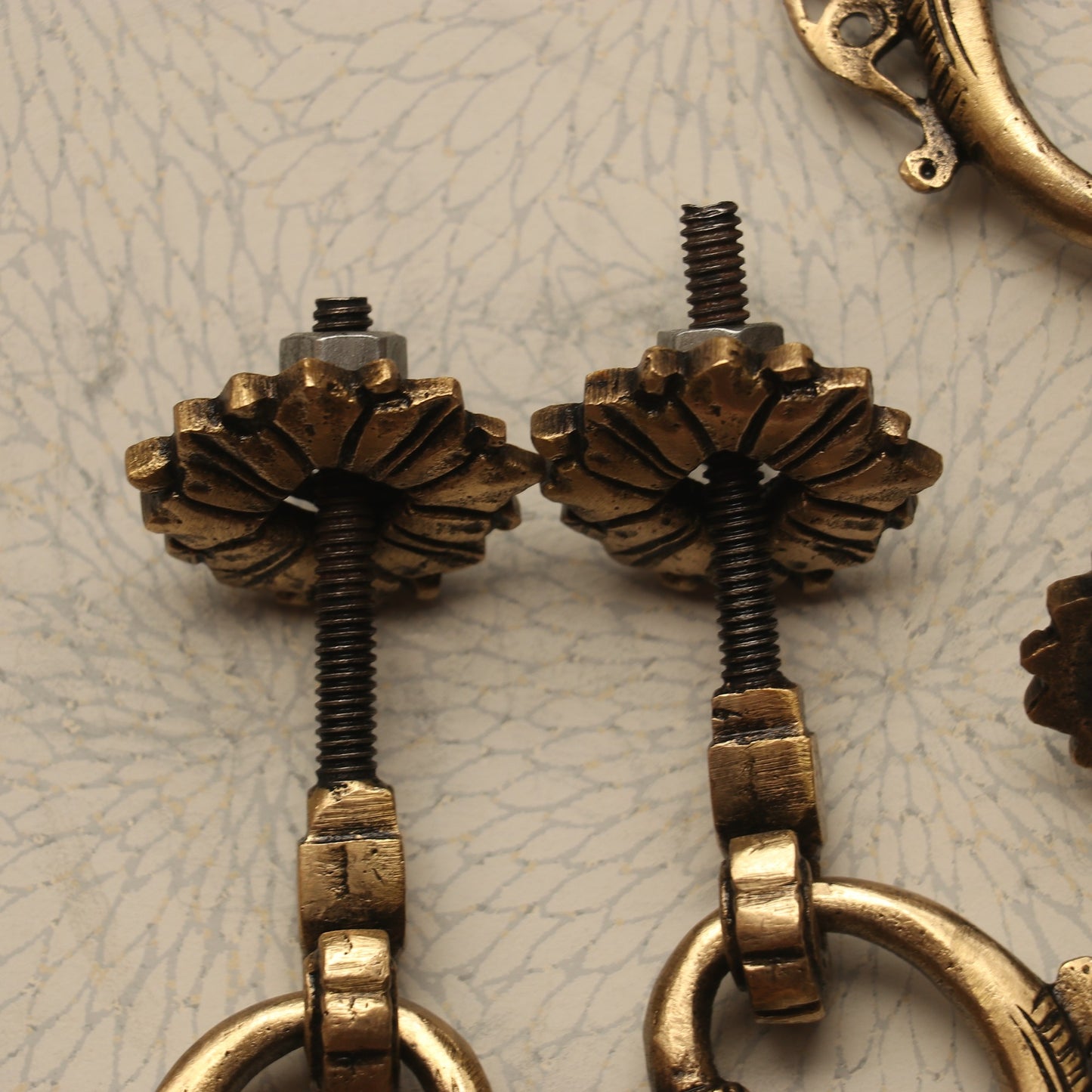 Brass Décor Door Handles Set of 2 Pieces