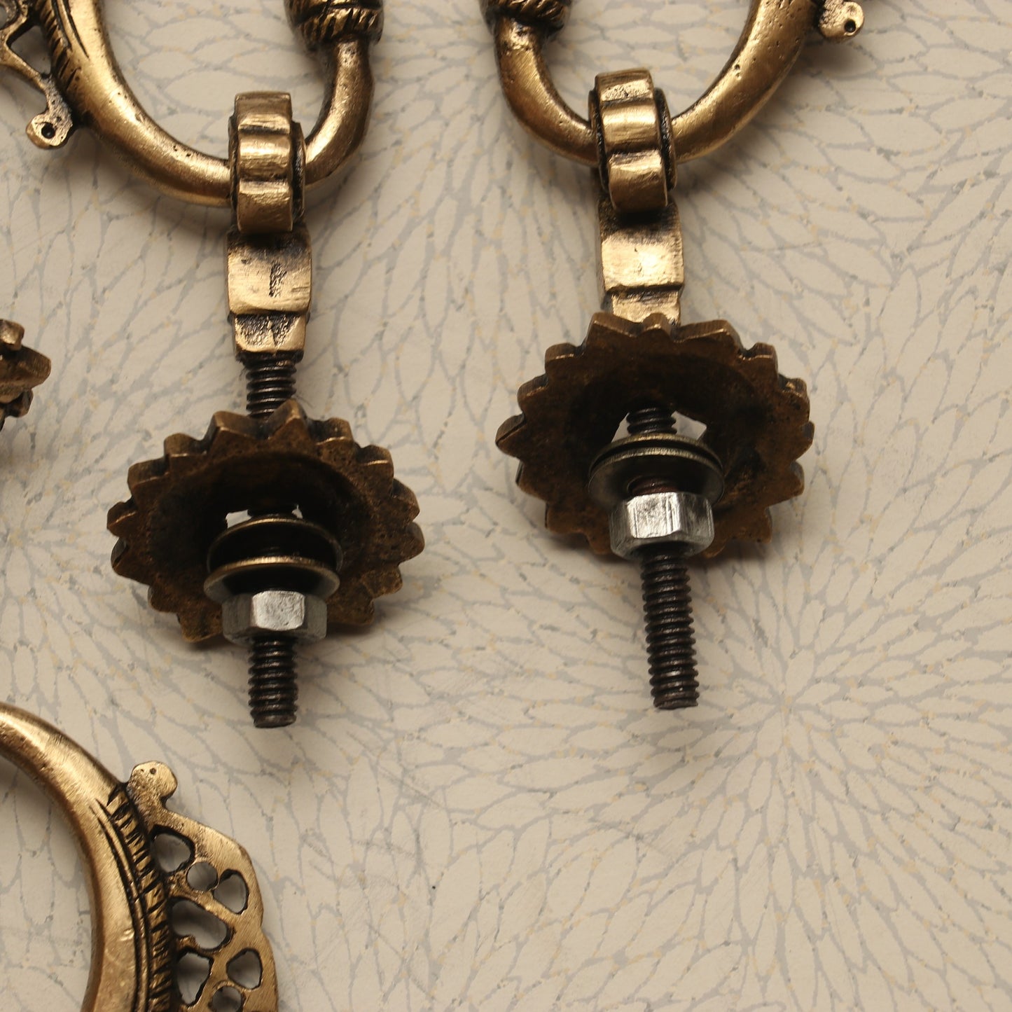 Brass Décor Door Handles Set of 2 Pieces