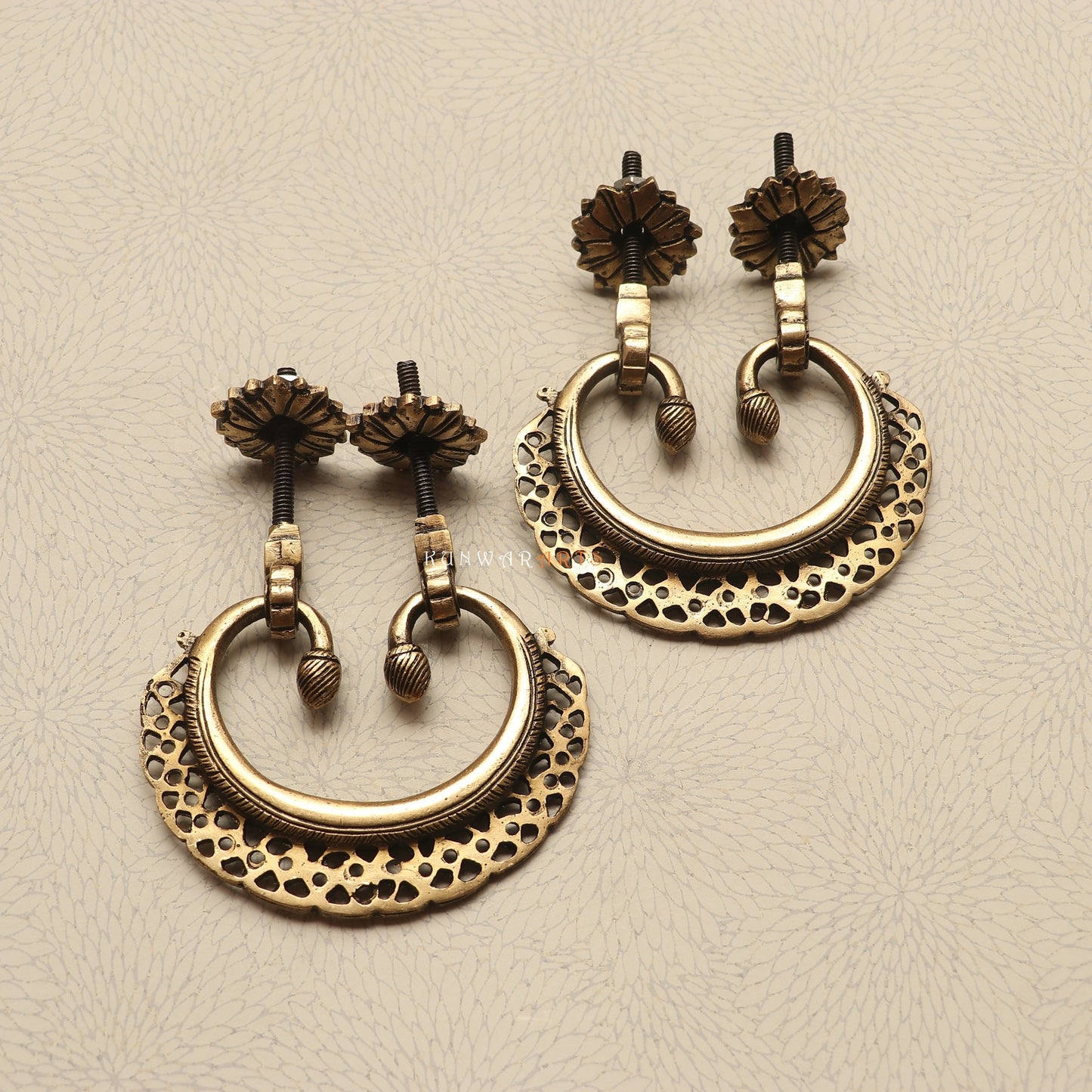 Brass Décor Door Handles Set of 2 Pieces