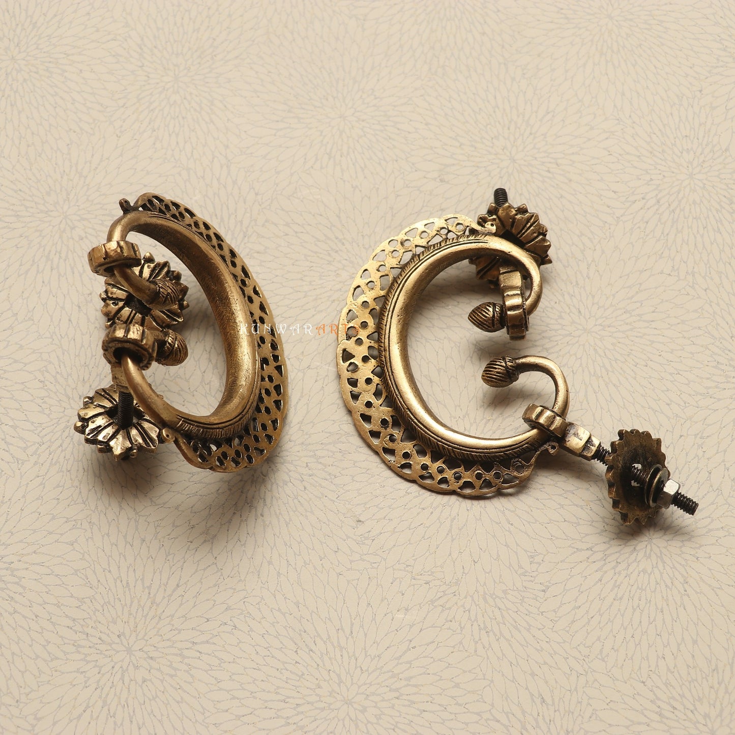 Brass Décor Door Handles Set of 2 Pieces