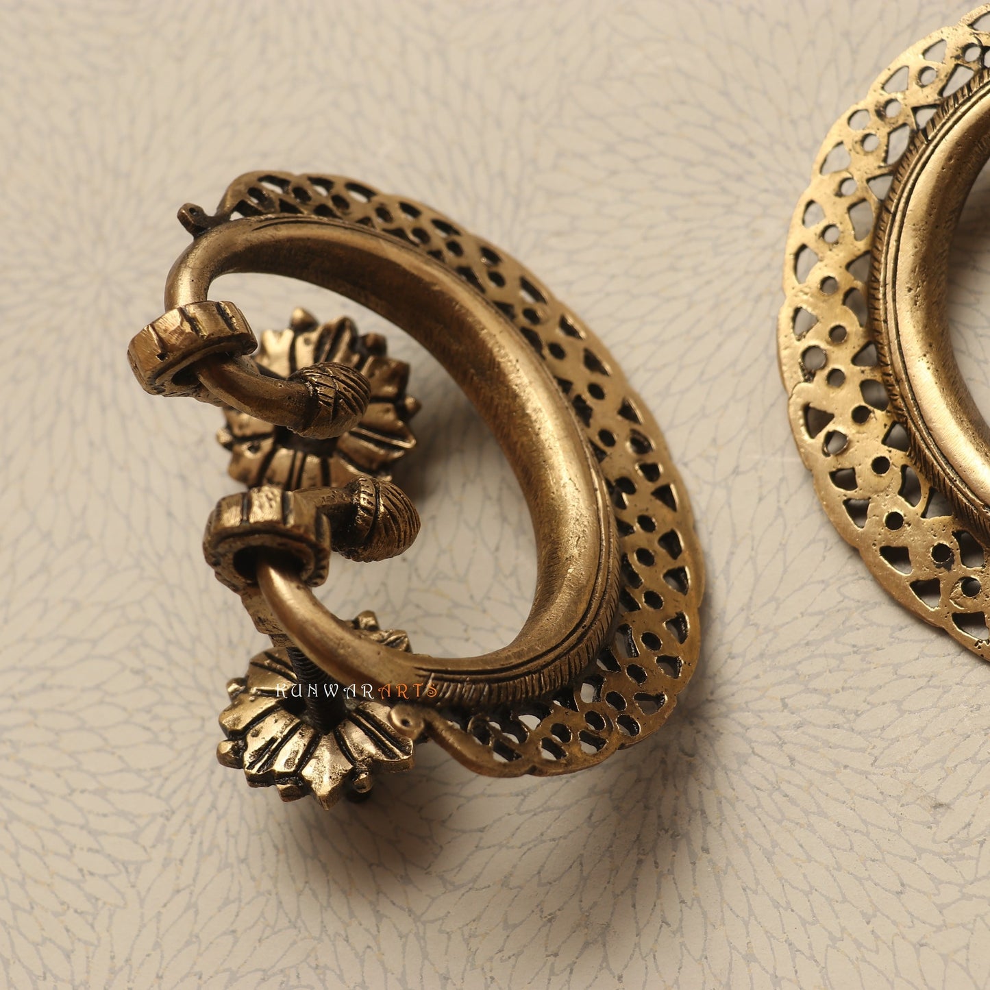 Brass Décor Door Handles Set of 4 Pieces