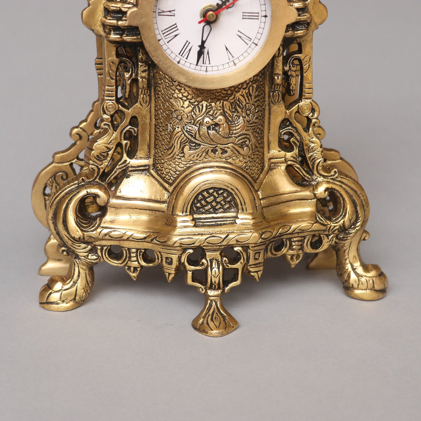 Brass Victorian Table Clock Watch Timeless Décor