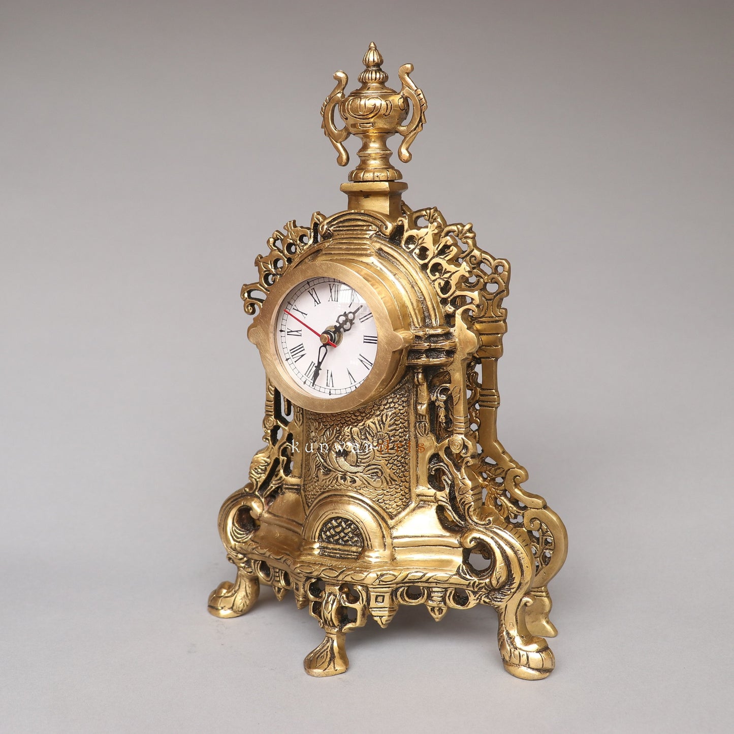 Brass Victorian Table Clock Watch Timeless Décor