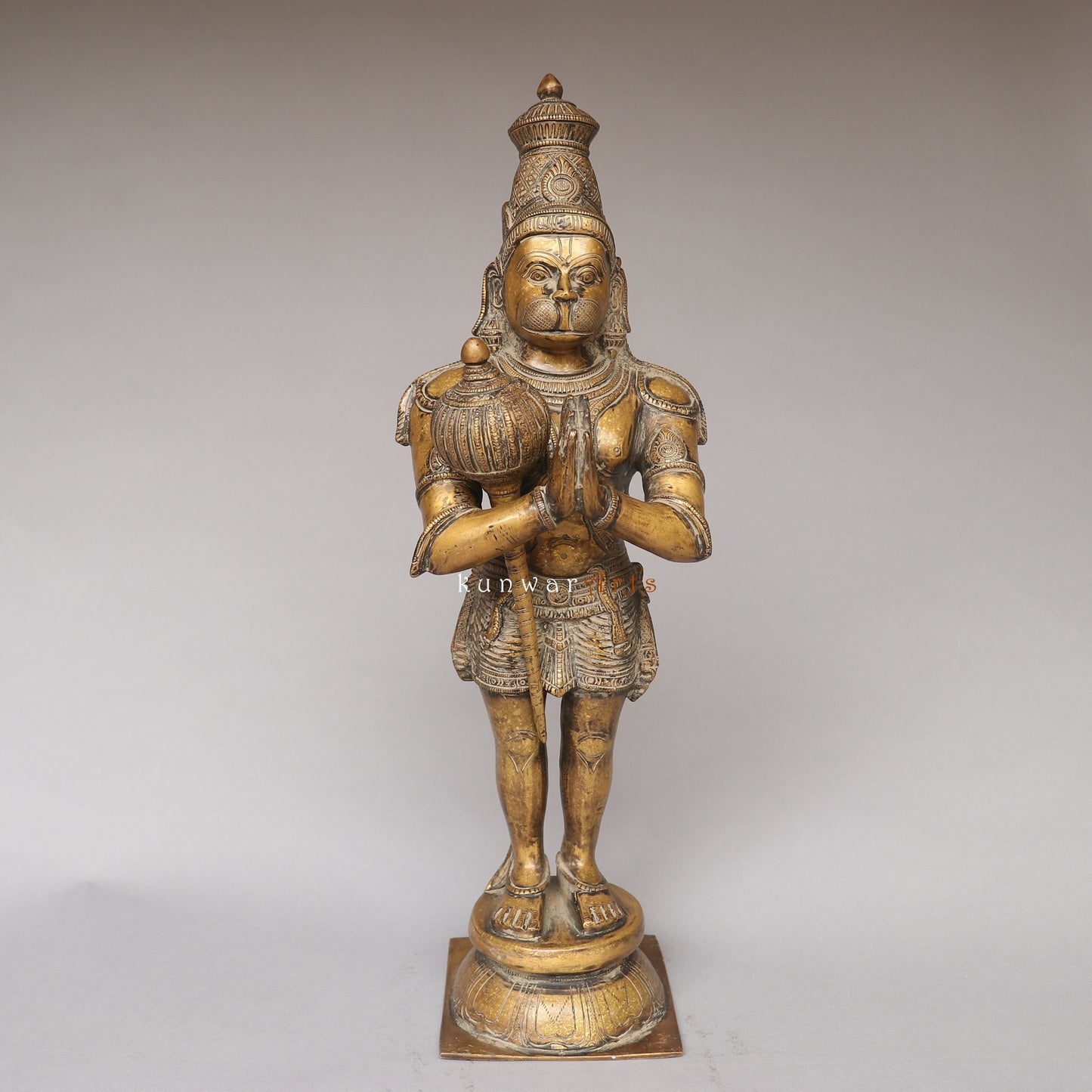 brass Hanuman idol 21.5"