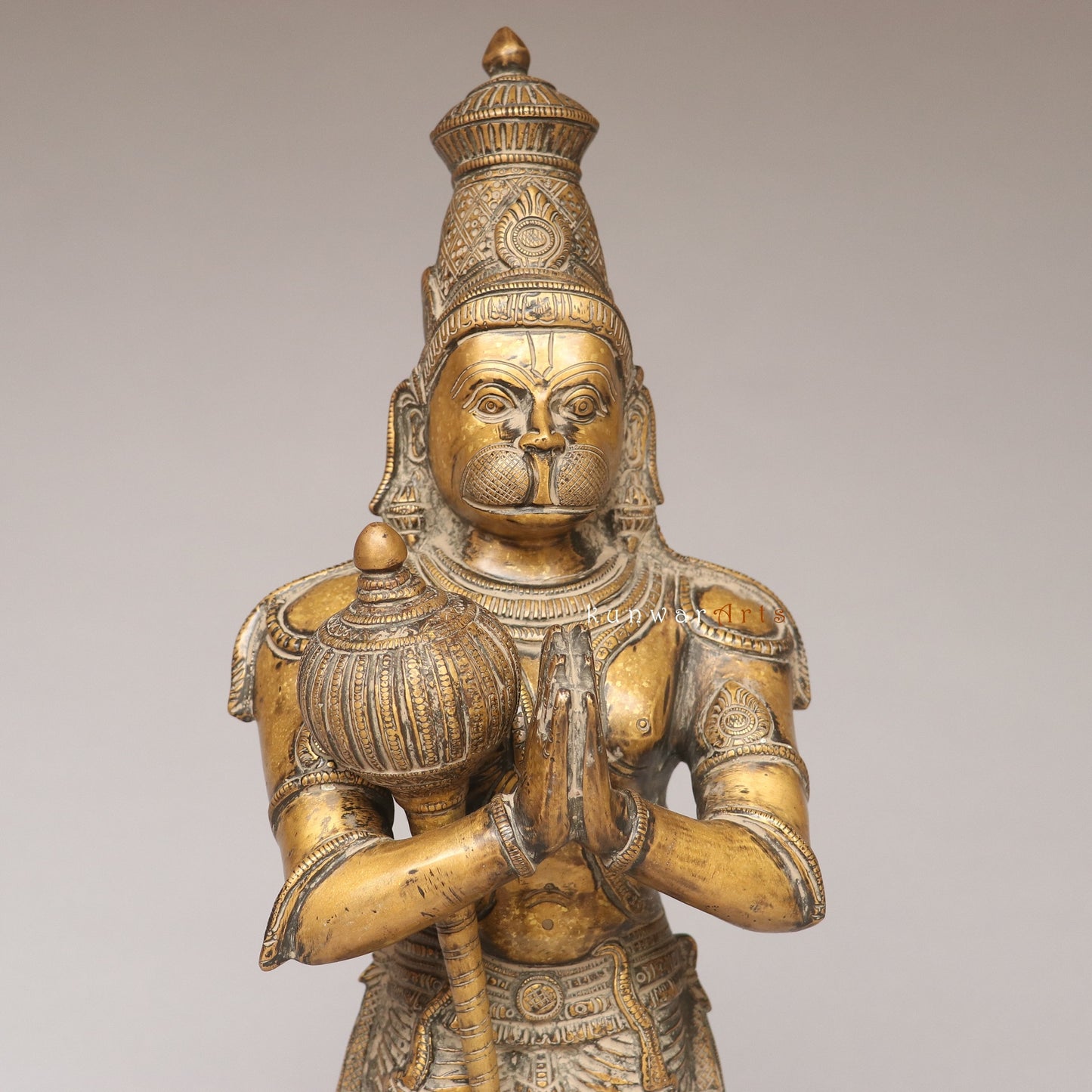 brass Hanuman idol 21.5"