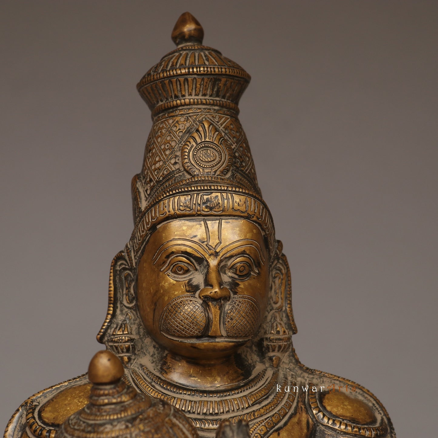 brass Hanuman idol 21.5"