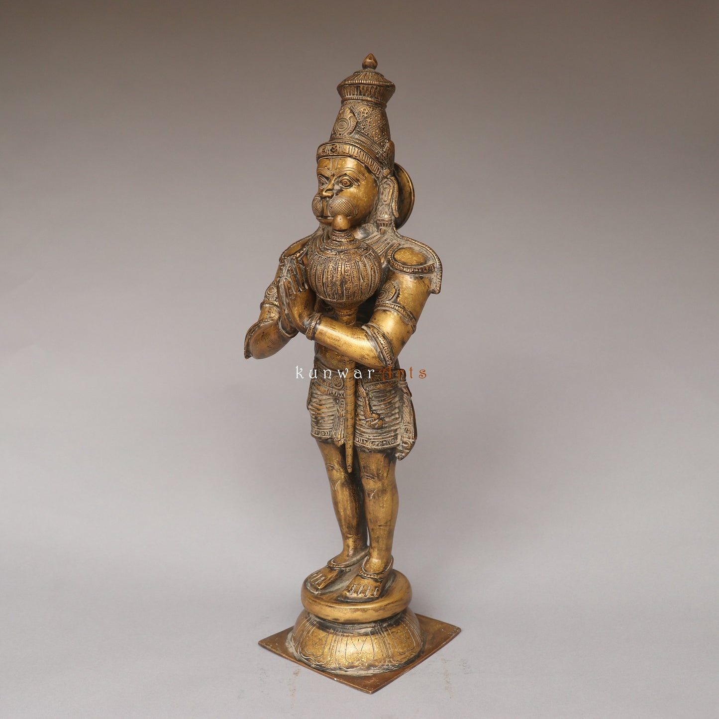 brass Hanuman idol 21.5"
