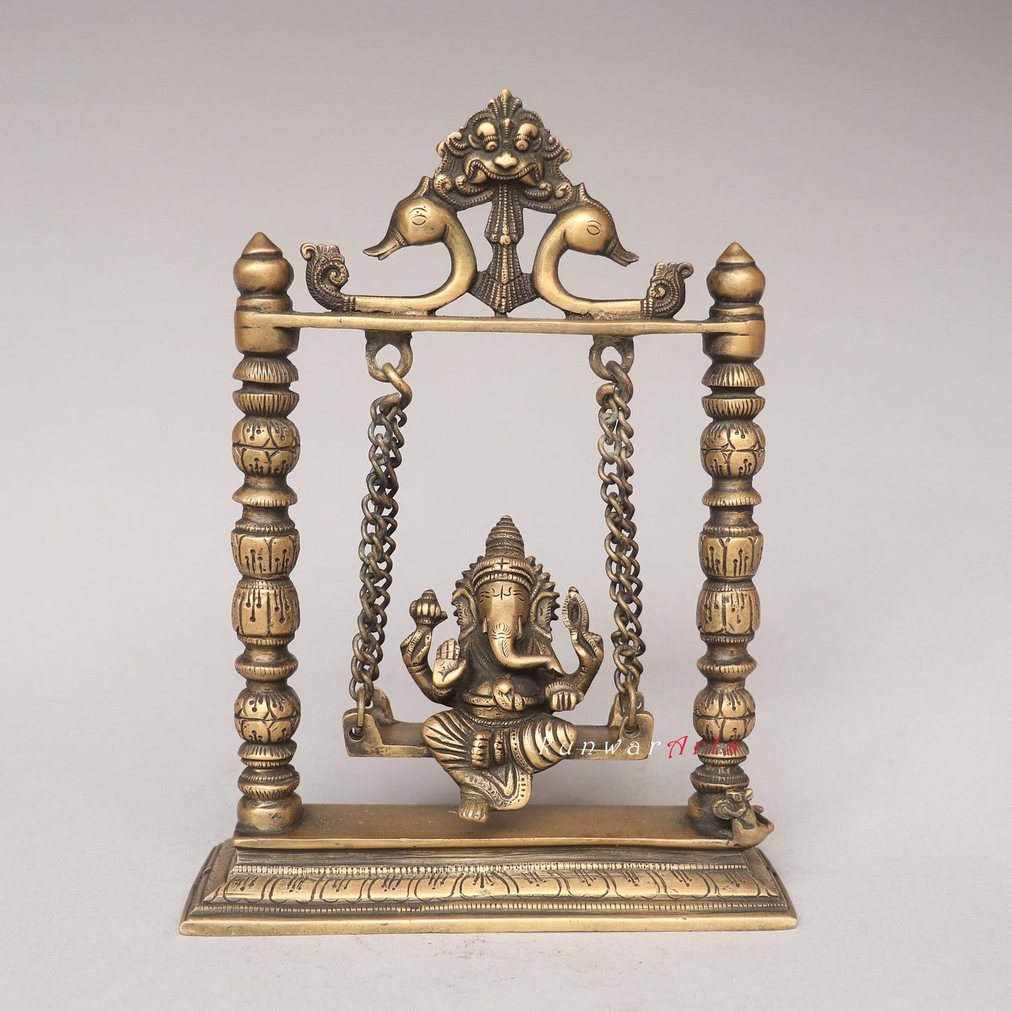 Brass Vintage Swing Ganesh Idol