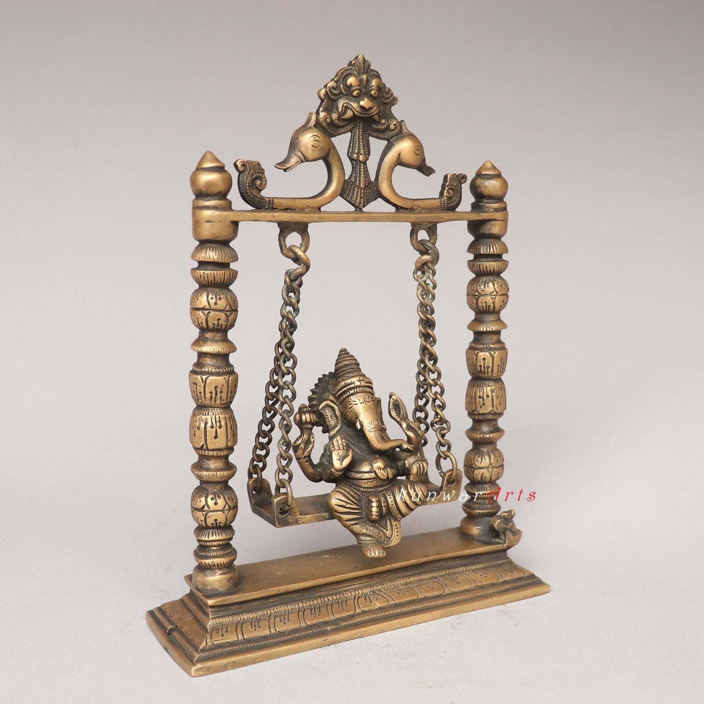Brass Vintage Swing Ganesh Idol