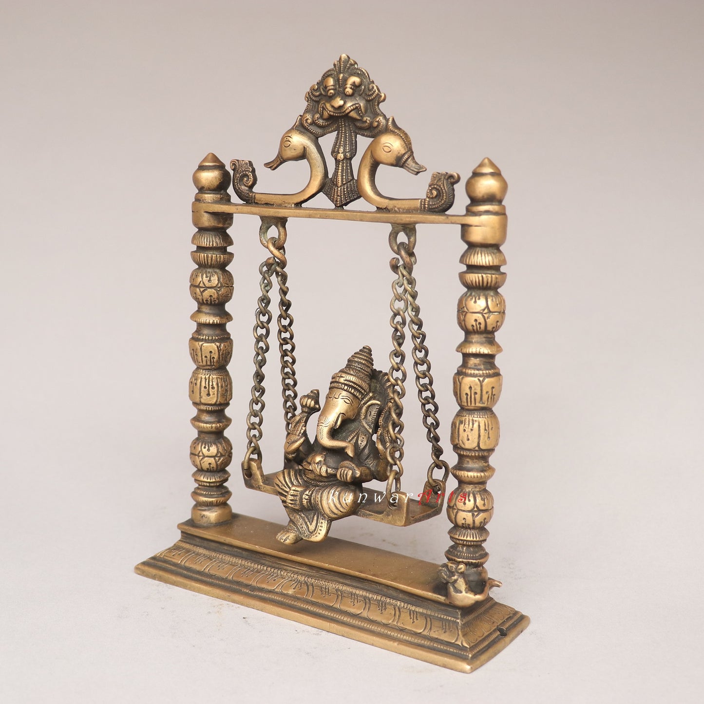 Brass Vintage Swing Ganesh Idol