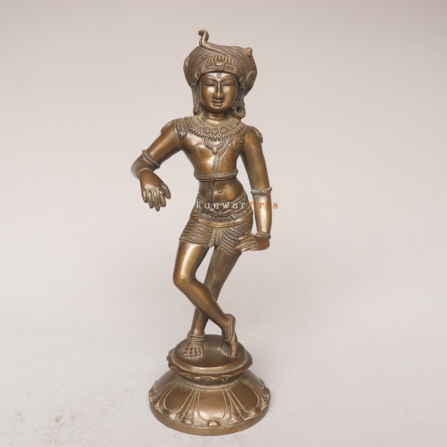 Brass Dakshina Shiva Idol Vintage Bronze Finish
