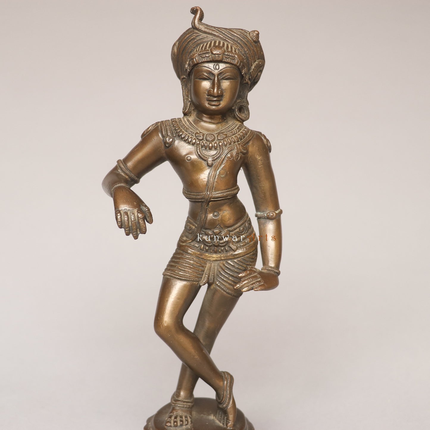 Brass Dakshina Shiva Idol Vintage Bronze Finish