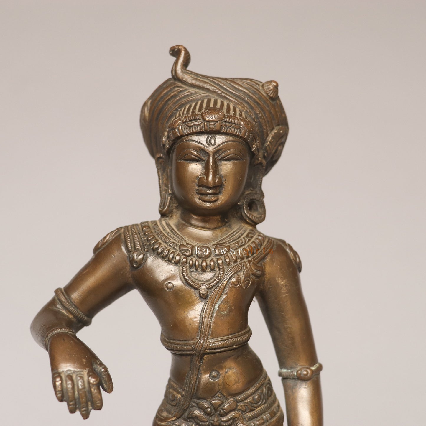 Brass Dakshina Shiva Idol Vintage Bronze Finish