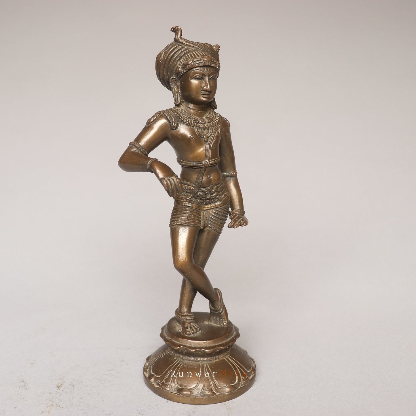Brass Dakshina Shiva Idol Vintage Bronze Finish