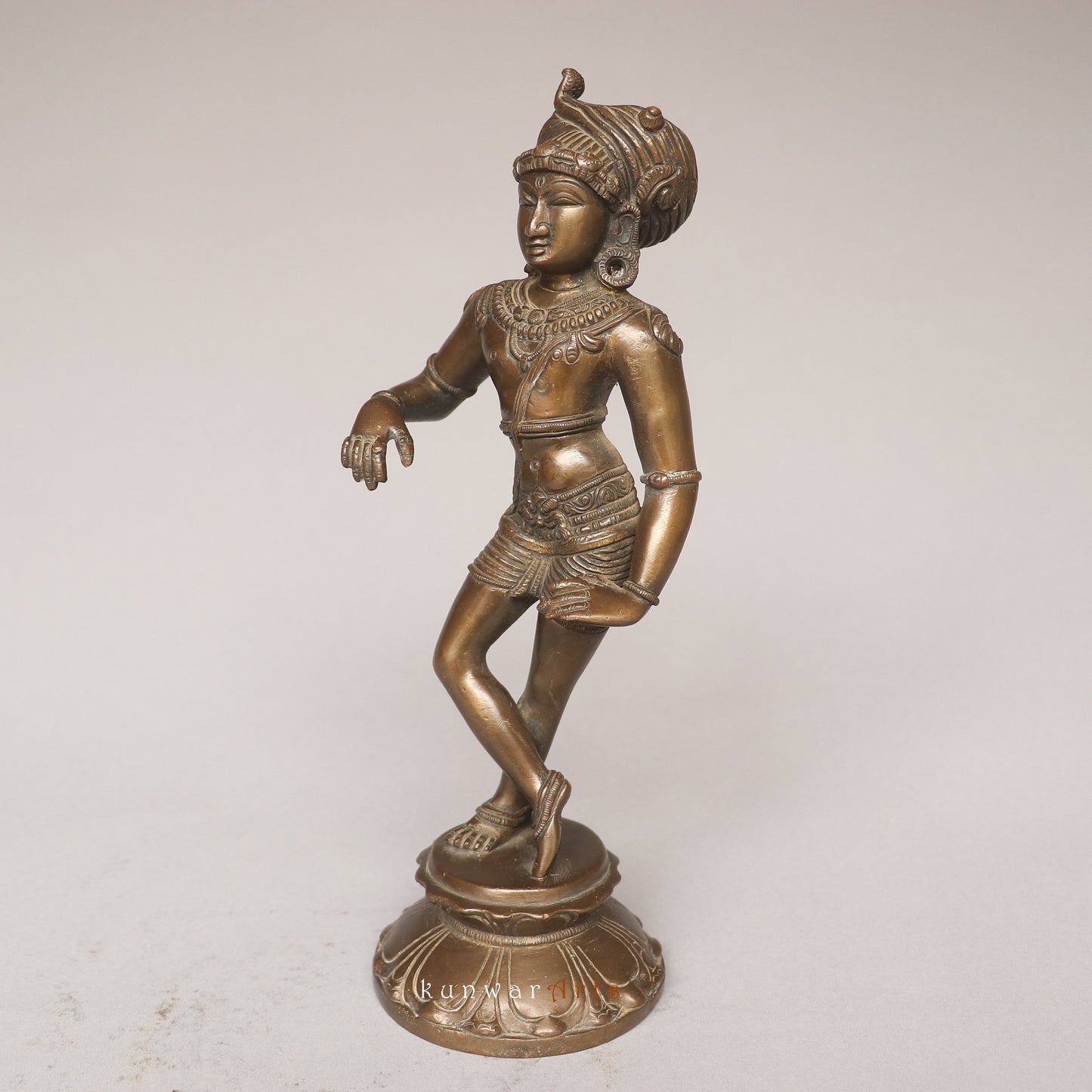 Brass Dakshina Shiva Idol Vintage Bronze Finish