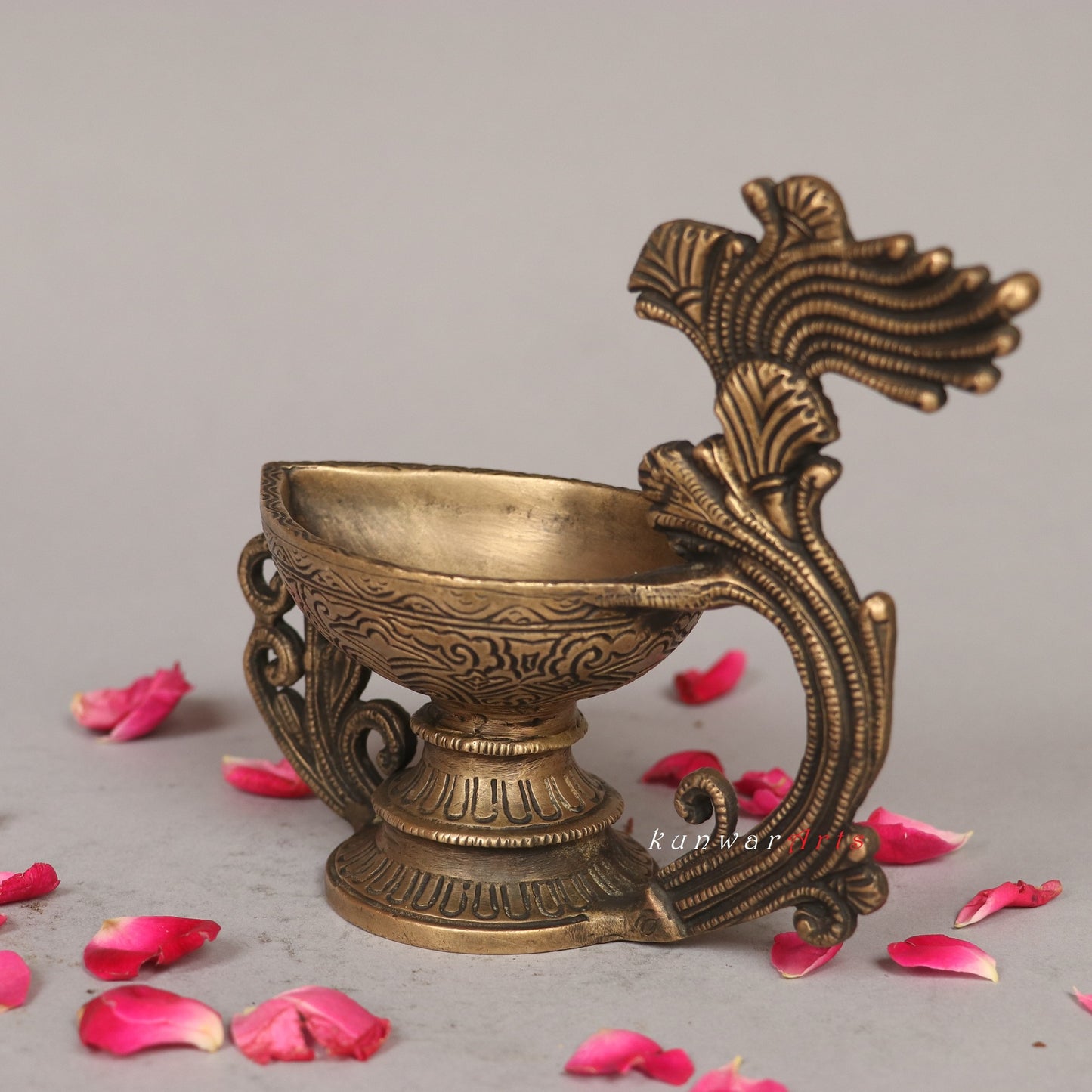 Brass Oil Lamp Decorative Figurine