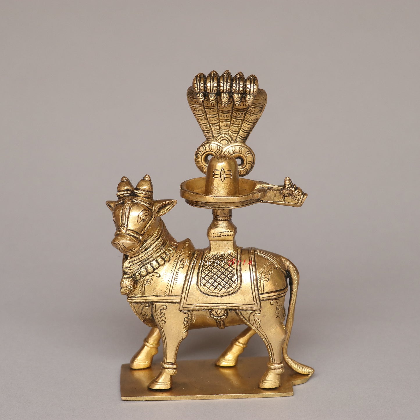 Brass Standing Shiva Nandi Idol