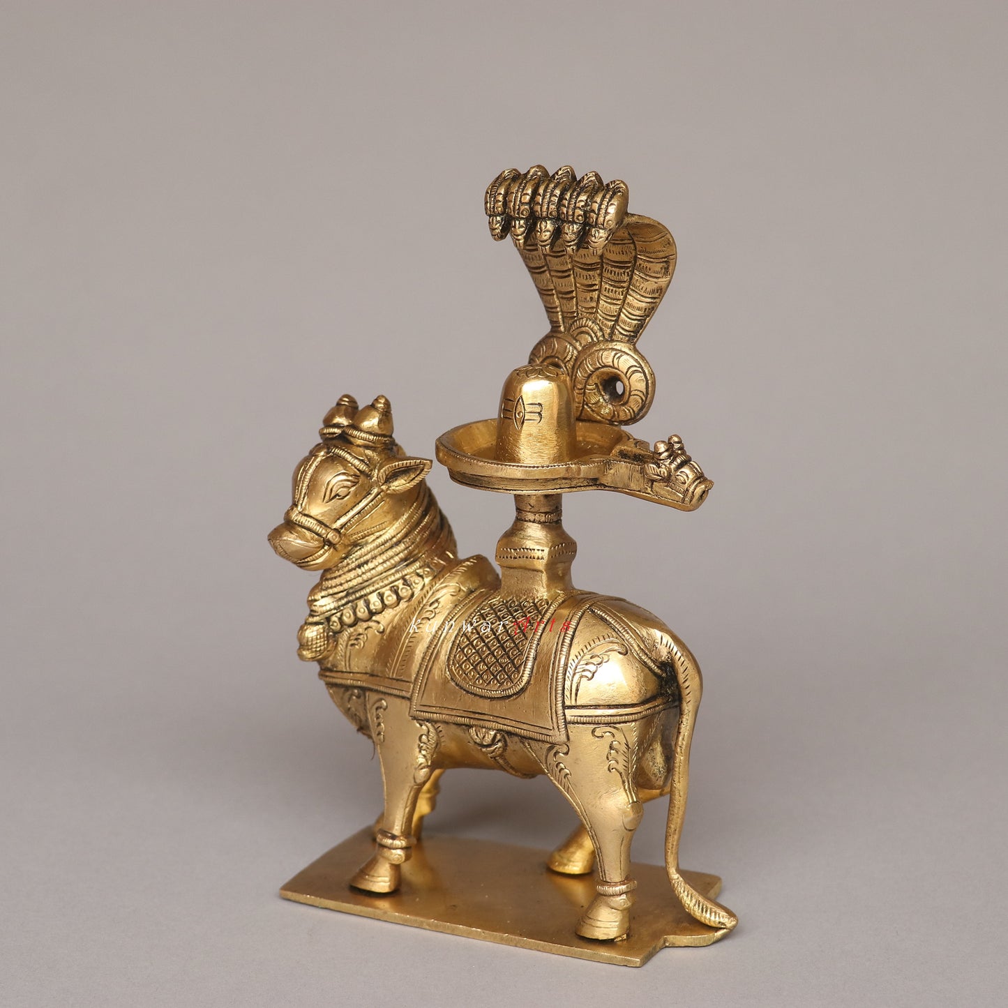 Brass Standing Shiva Nandi Idol