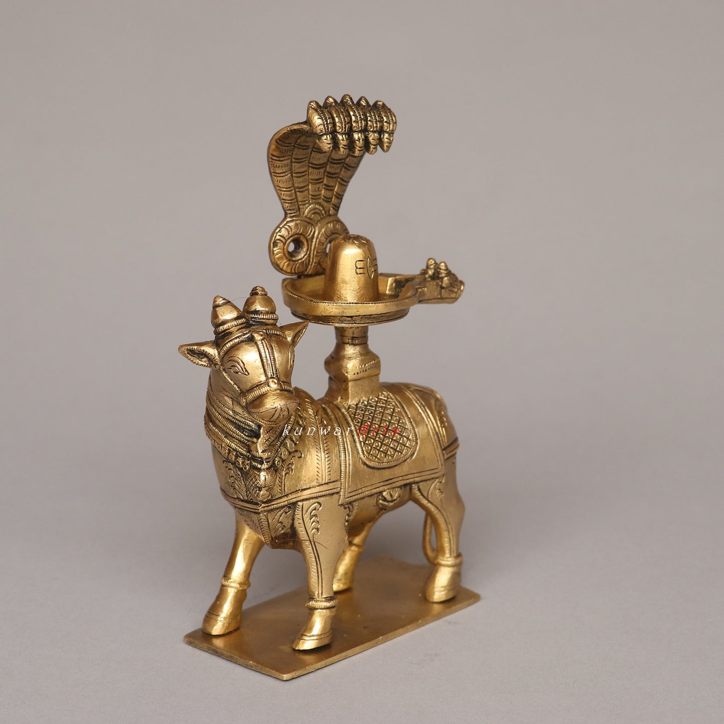 Brass Standing Shiva Nandi Idol