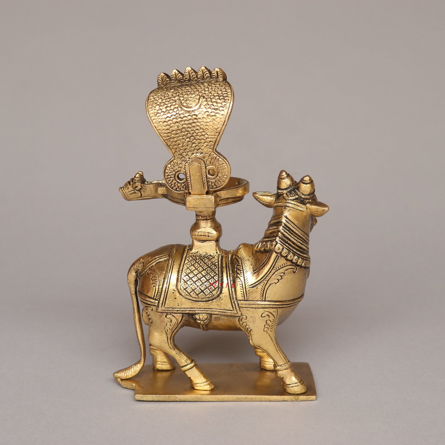 Brass Standing Shiva Nandi Idol