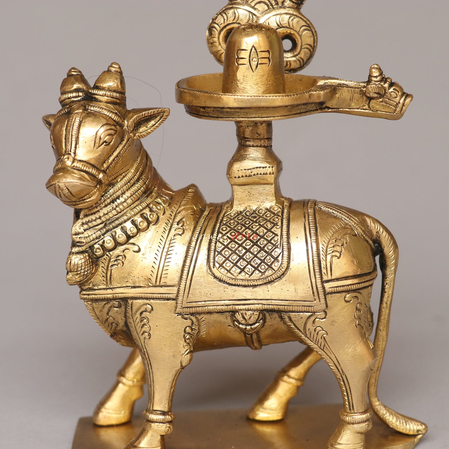 Brass Standing Shiva Nandi Idol