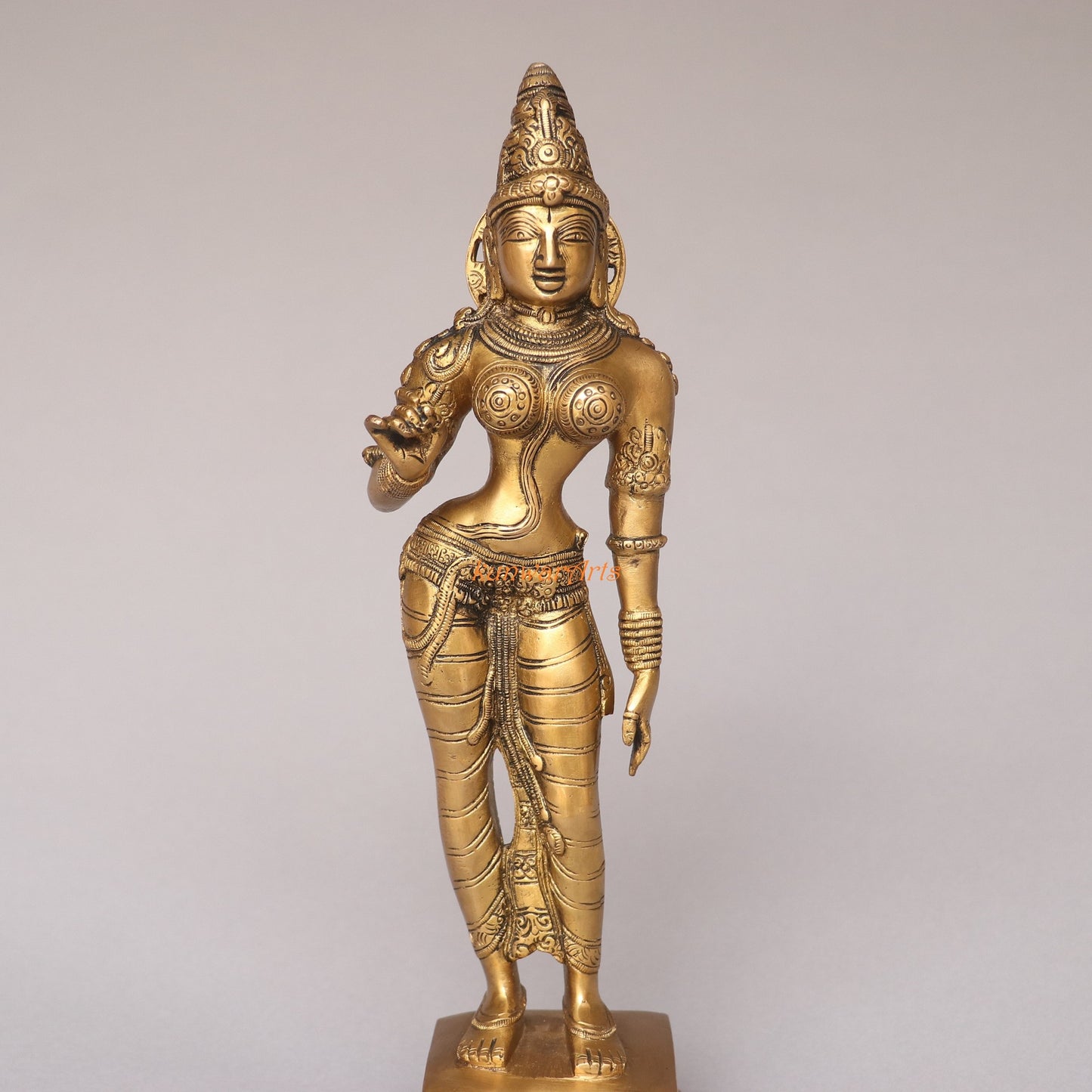 Brass Goddess Parvati Idol