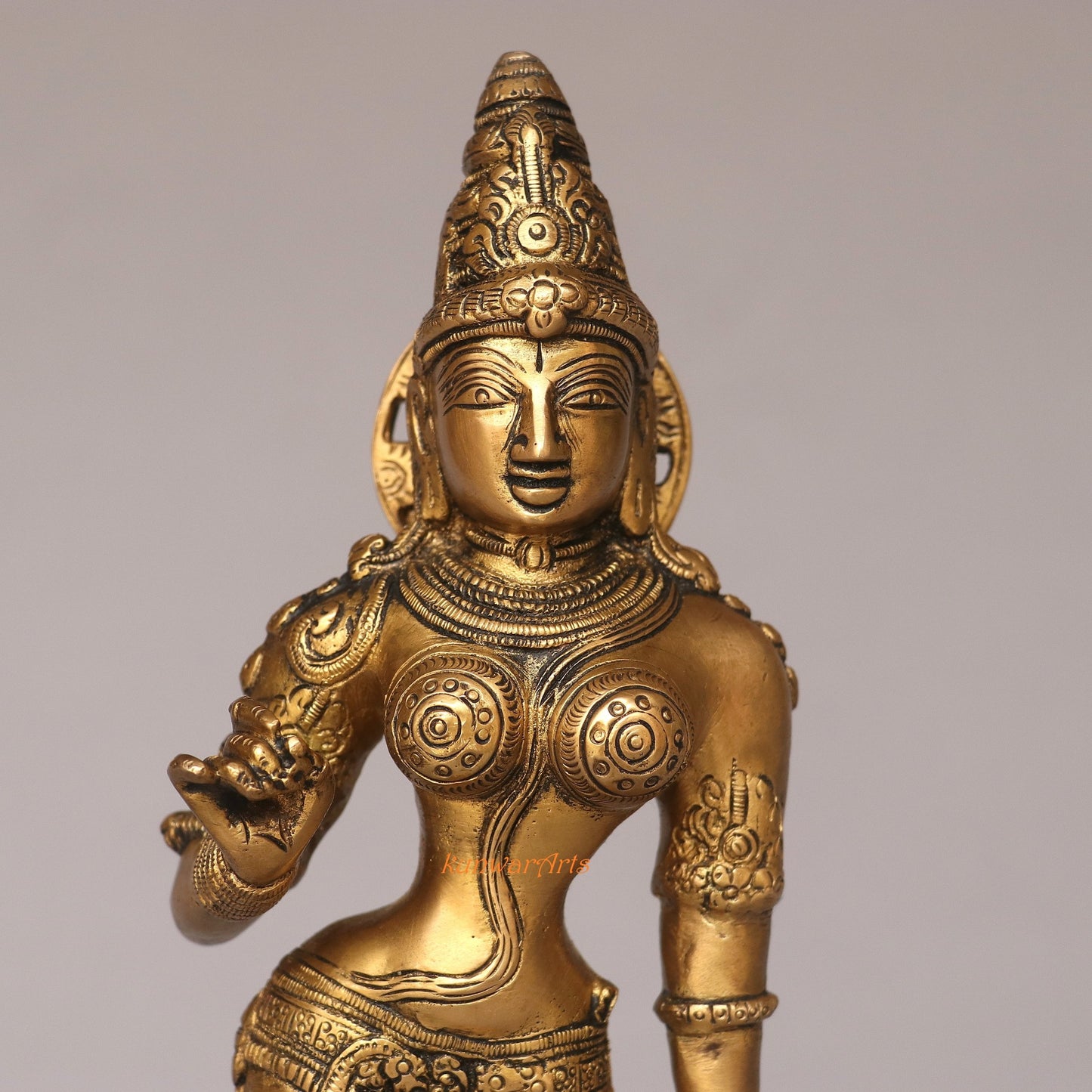 Brass Goddess Parvati Idol