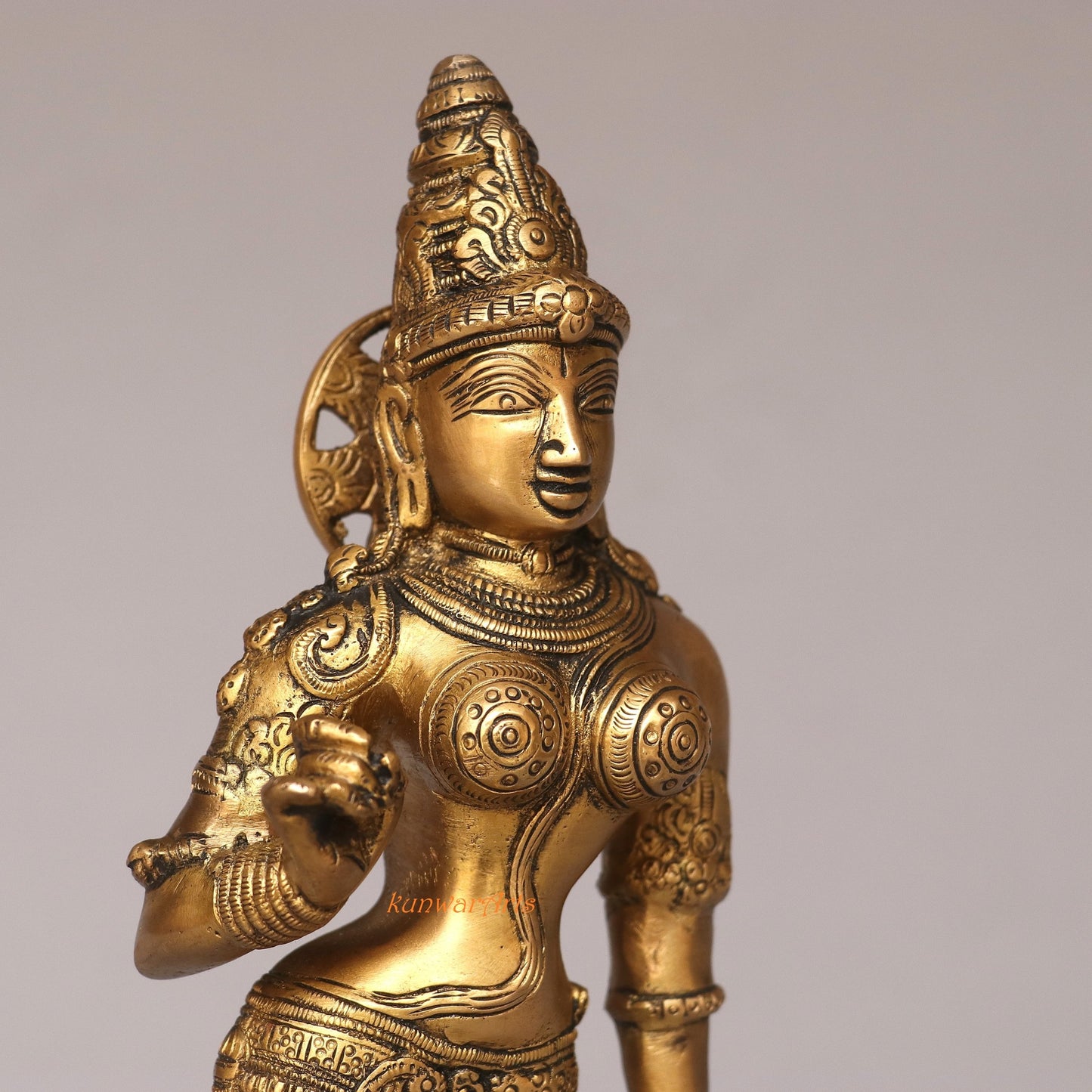 Brass Goddess Parvati Idol