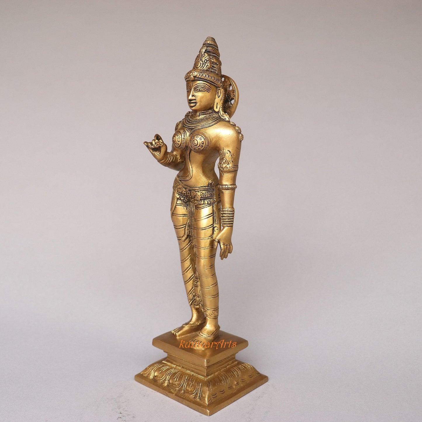 Brass Goddess Parvati Idol